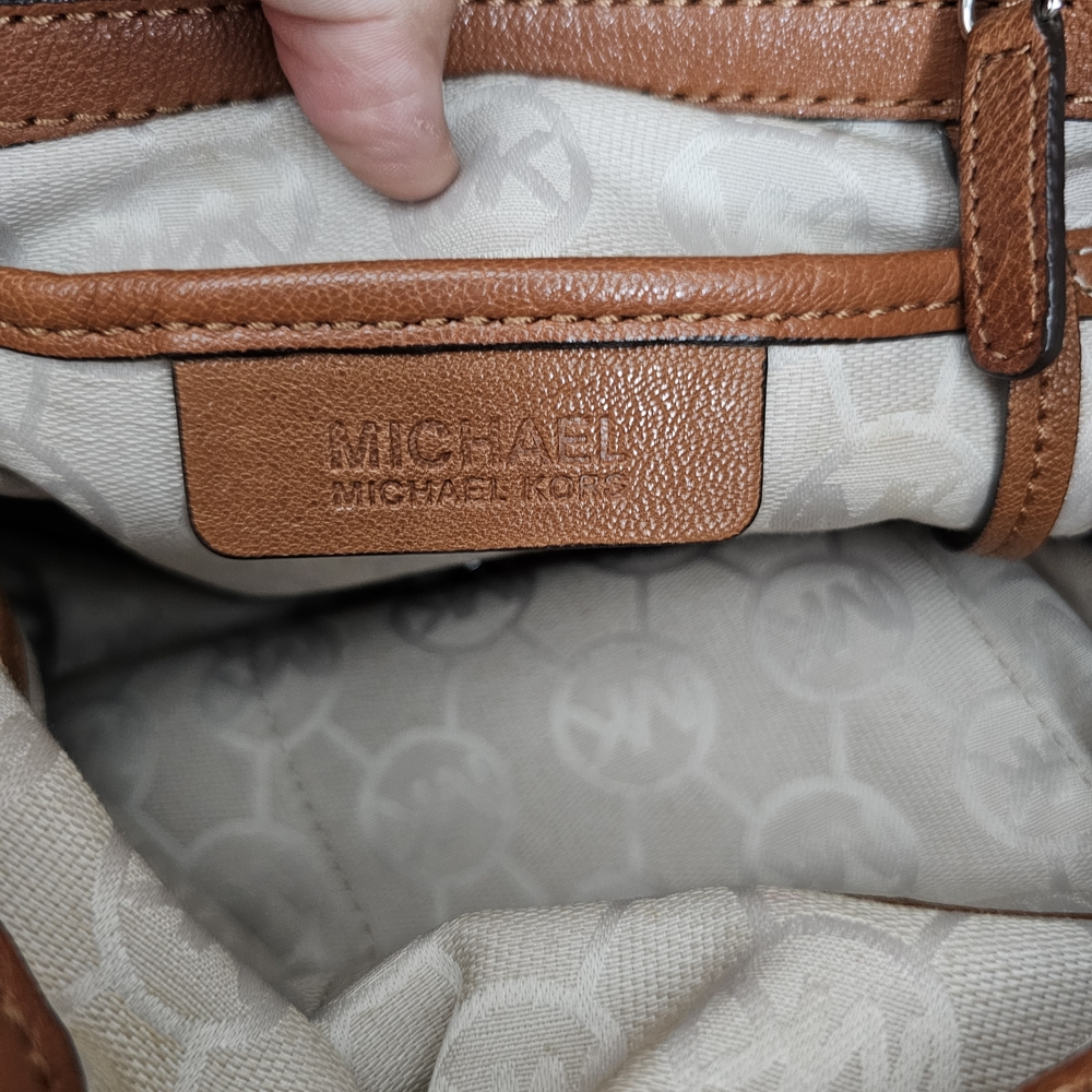 Michael Kors Tan Satchel with Silver Hardware - Picture 16 of 16